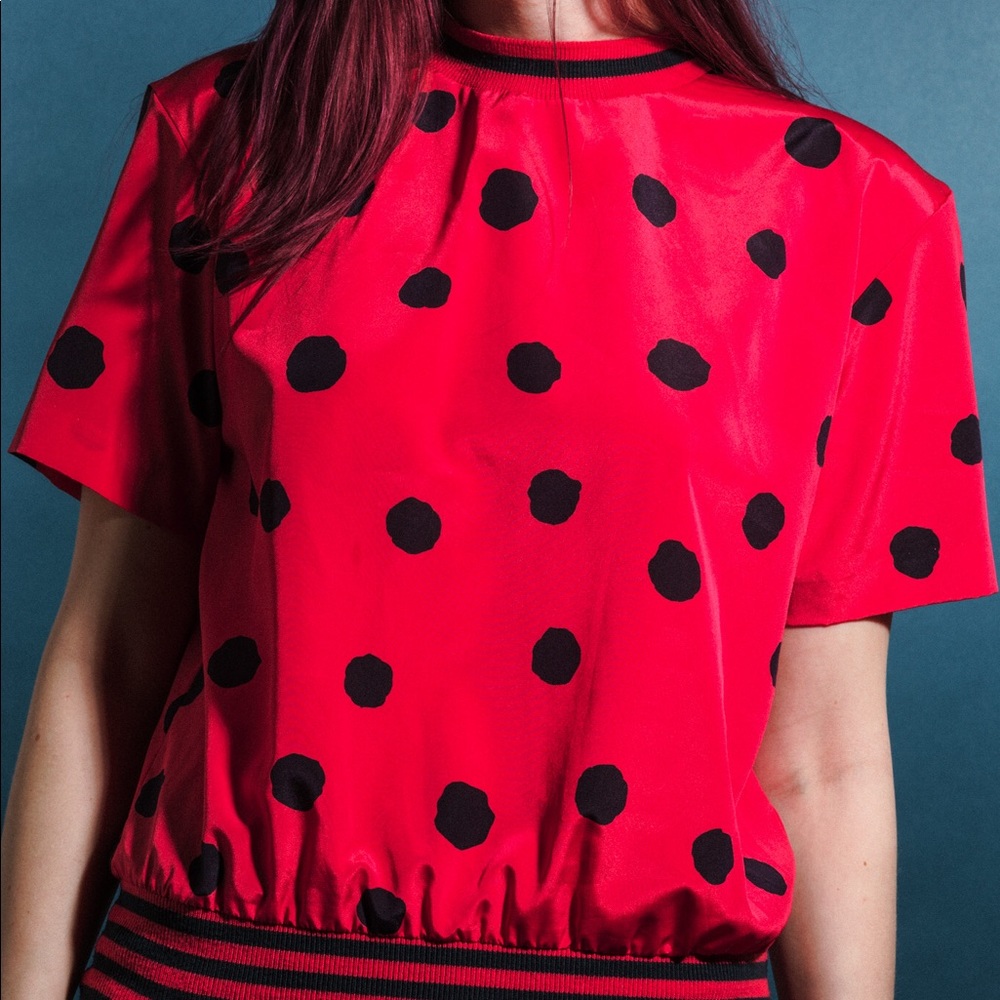 Russ Petites Polka Dot Top